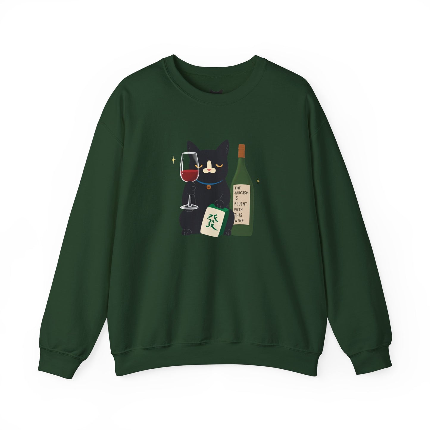 PowPow "My Sarcasm Is Fluent With This Wine" Sweatshirt