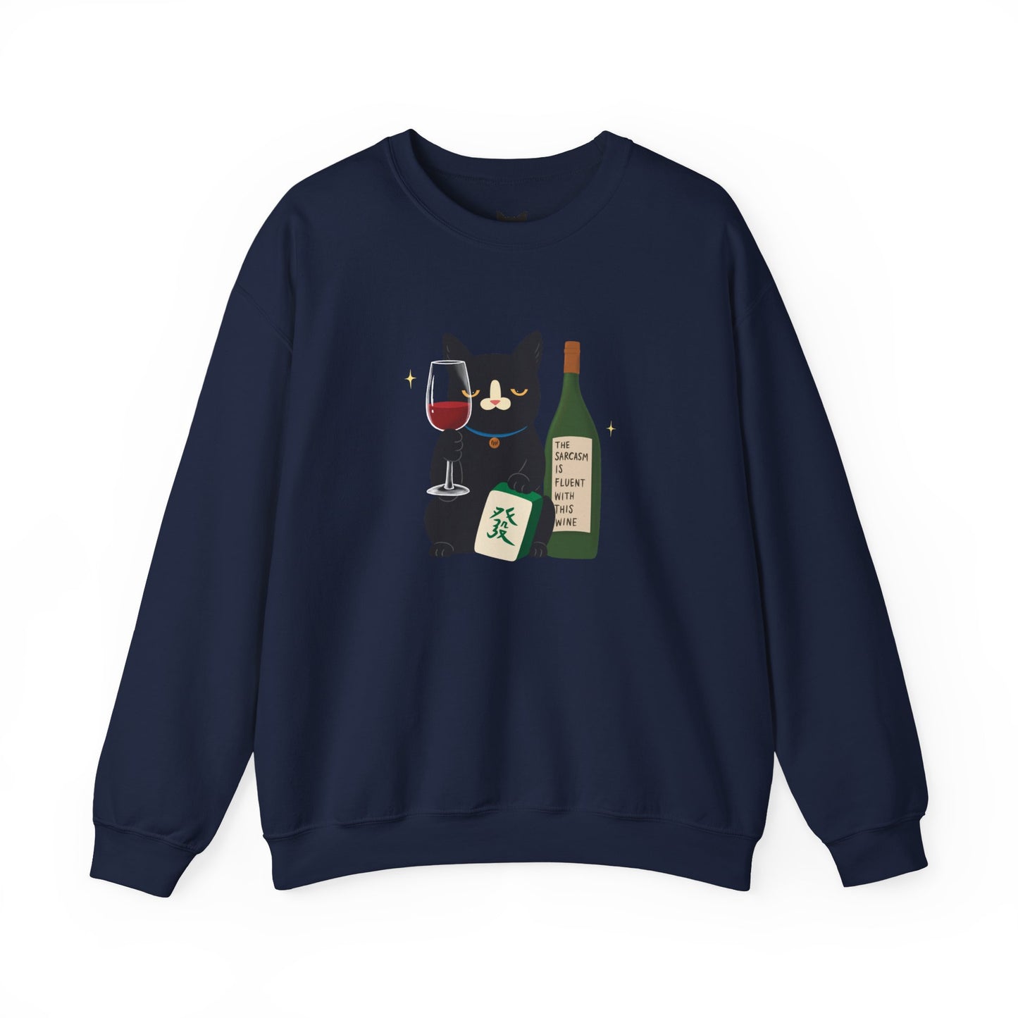 PowPow "My Sarcasm Is Fluent With This Wine" Sweatshirt