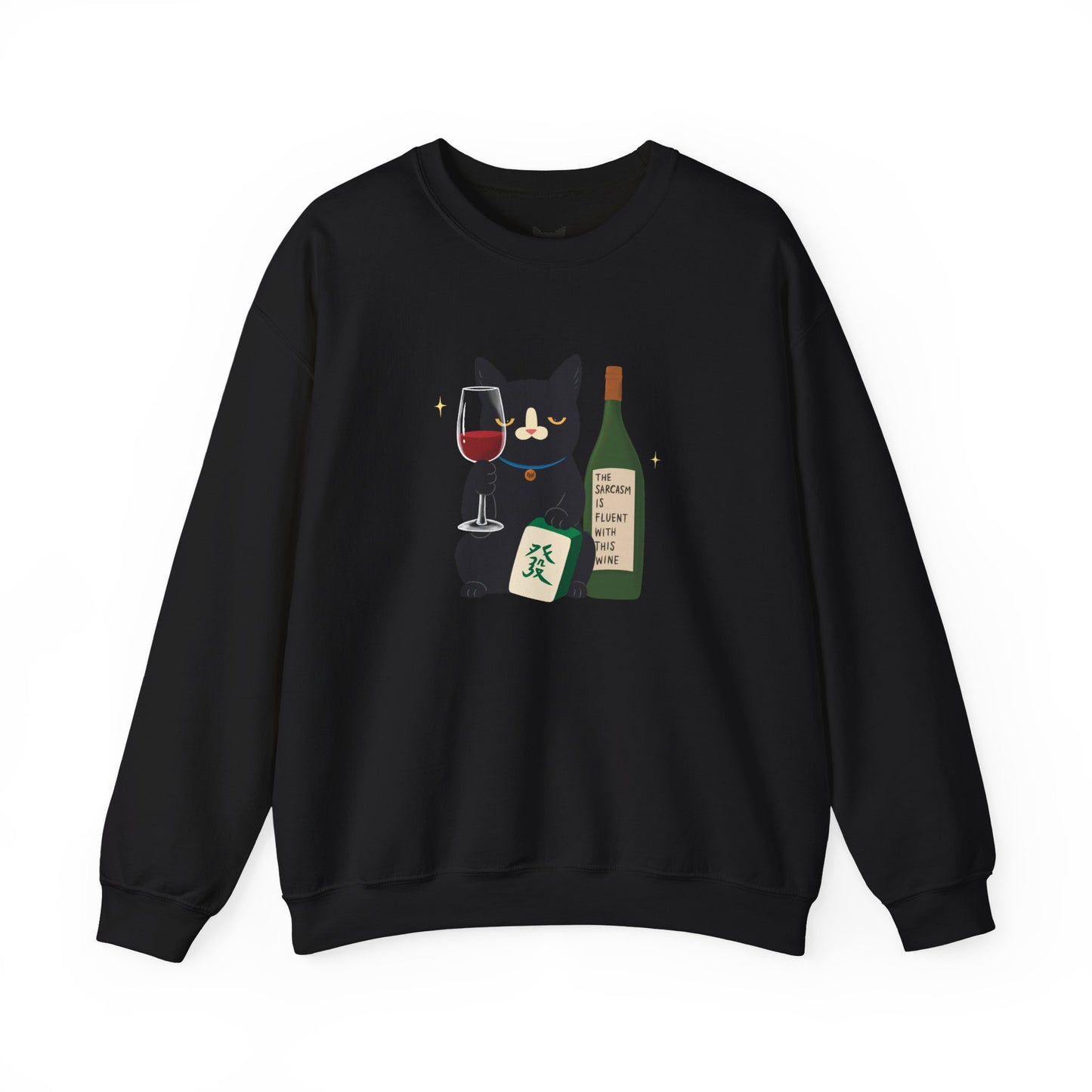 PowPow "My Sarcasm Is Fluent With This Wine" Sweatshirt